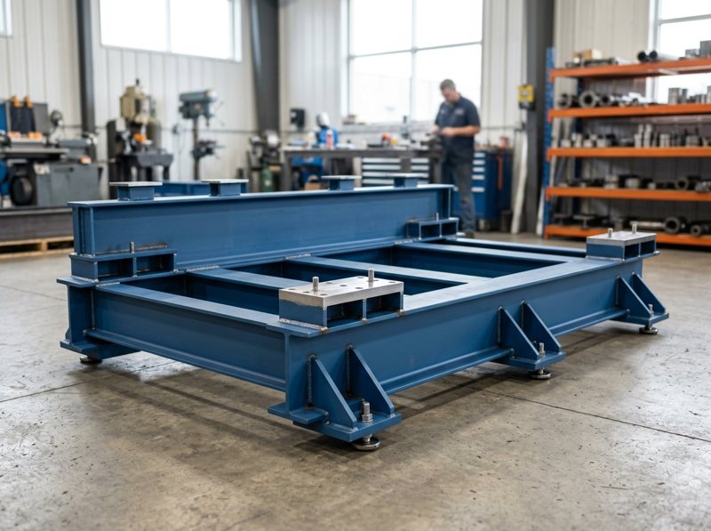 Heavy-duty structural steel machine base frame