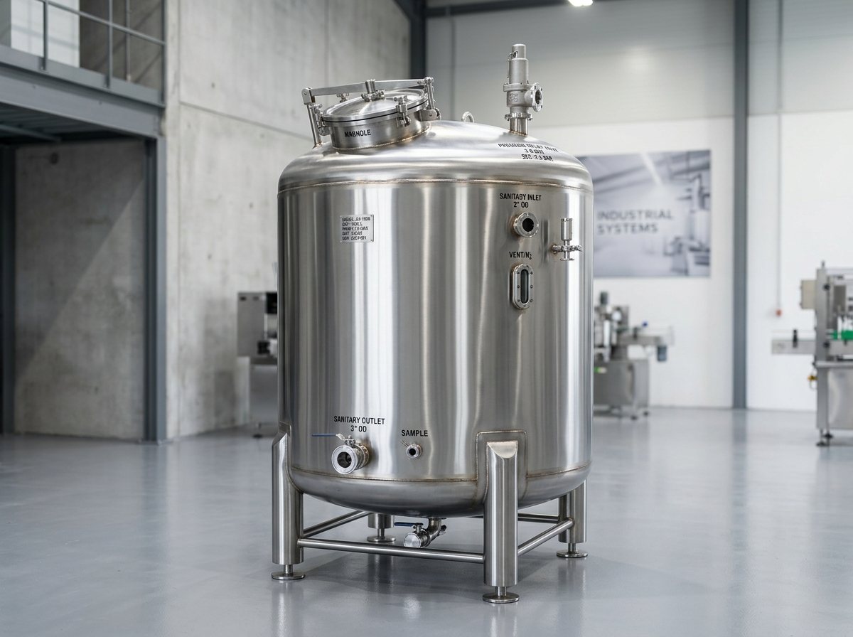 SS 304 process storage vessel, 5,000 litres