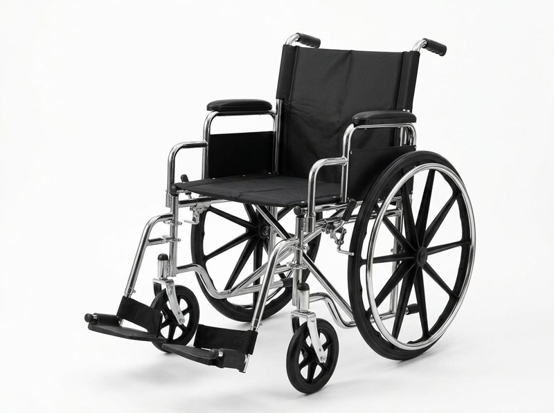 Stainless steel folding wheelchair
